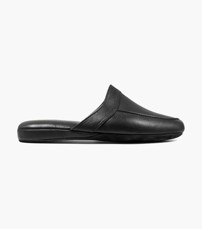 Men Pareto Scuff Moc Toe Slipper Black Florsheim Slippers