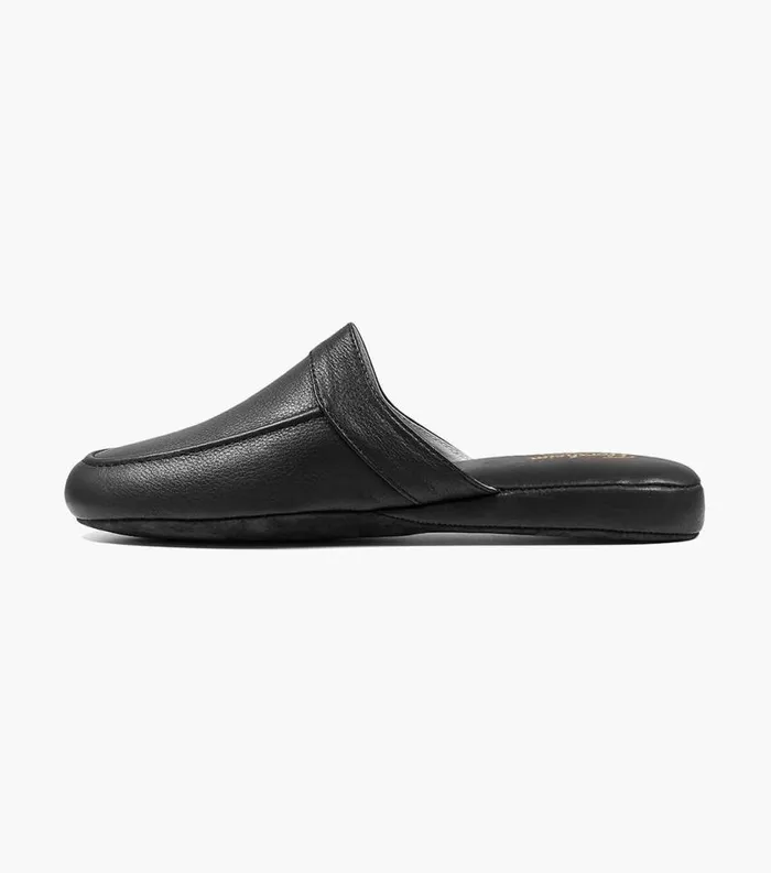 Men Pareto Scuff Moc Toe Slipper Black Florsheim Slippers