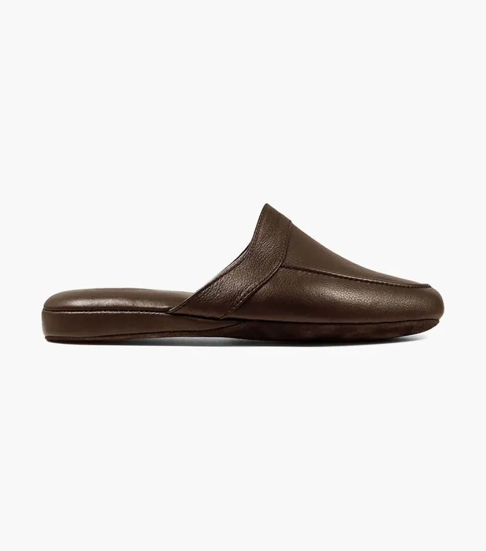 Men Pareto Scuff Moc Toe Slipper Brown Florsheim Slippers