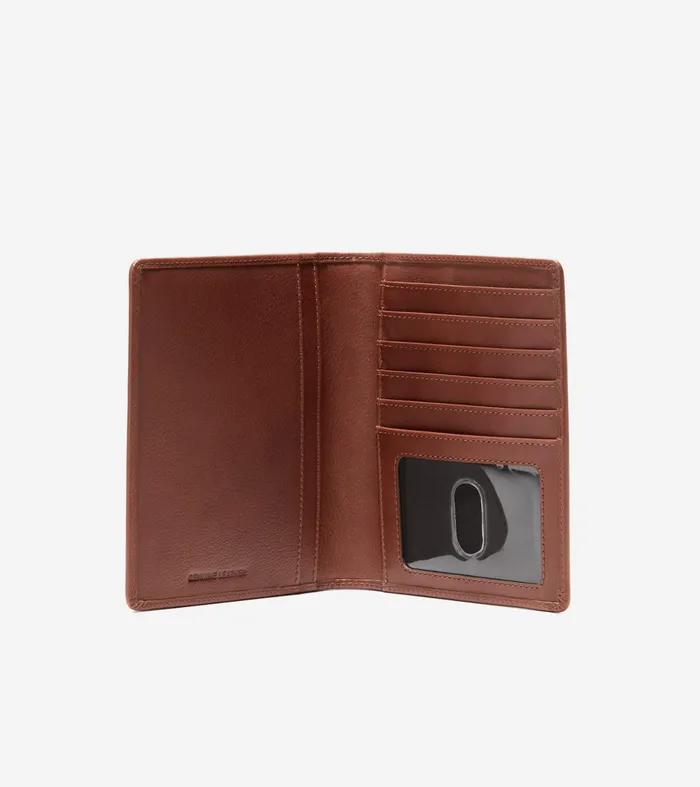 Men Passport Case With Luggage Tag Tan Cole Haan Wallets
