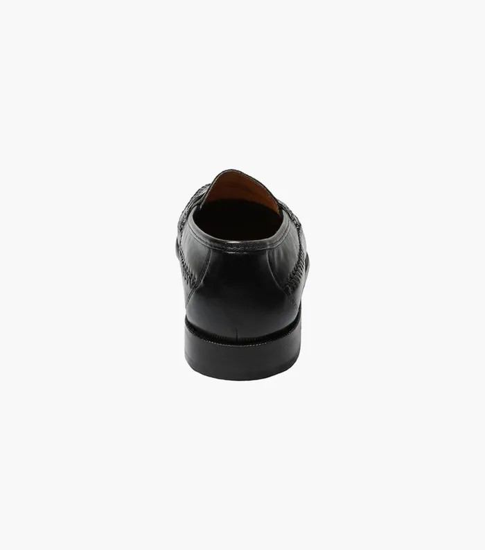 Men Pazzano Moc Toe Tassel Slip On Black Florsheim Dress Shoes