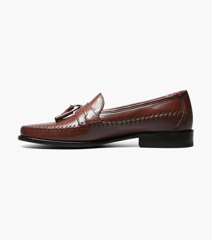 Men Pazzano Moc Toe Tassel Slip On Cognac Florsheim Dress Shoes
