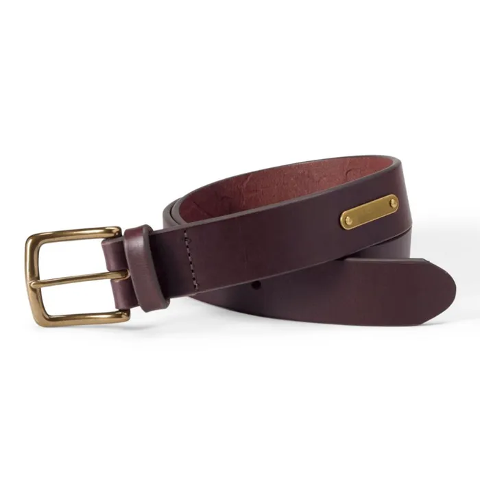 Men Personalized Leather Belt Brown Orvis Belts