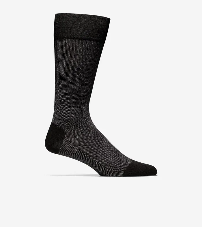 Men Pique Crew Socks Black Cole Haan Socks