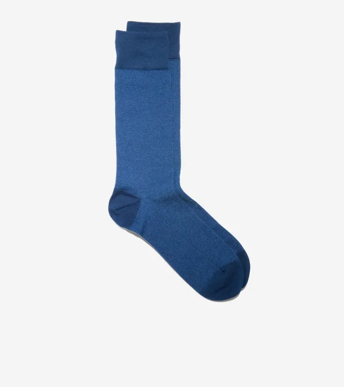 Men Pique Crew Socks Estate Blue Cole Haan Socks