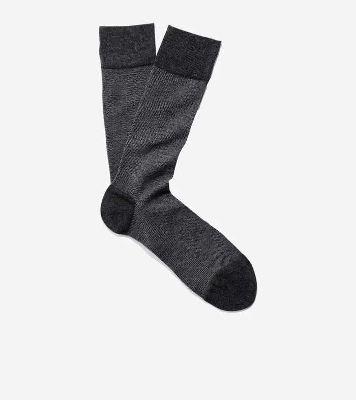 Men Pique Crew Socks Graphite Heather Cole Haan Socks