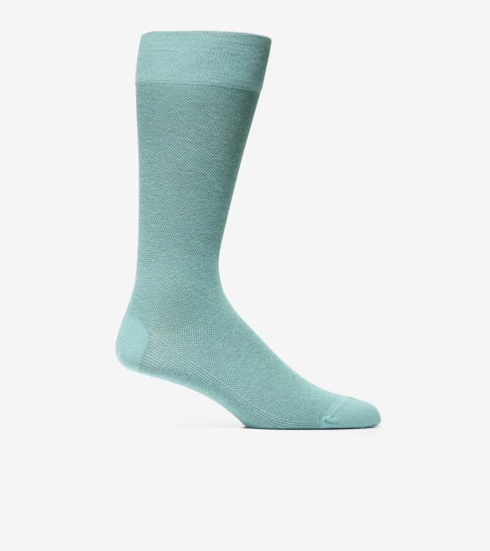 Men Pique Crew Socks Green Cole Haan Socks