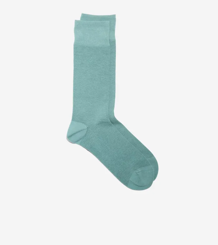 Men Pique Crew Socks Green Cole Haan Socks