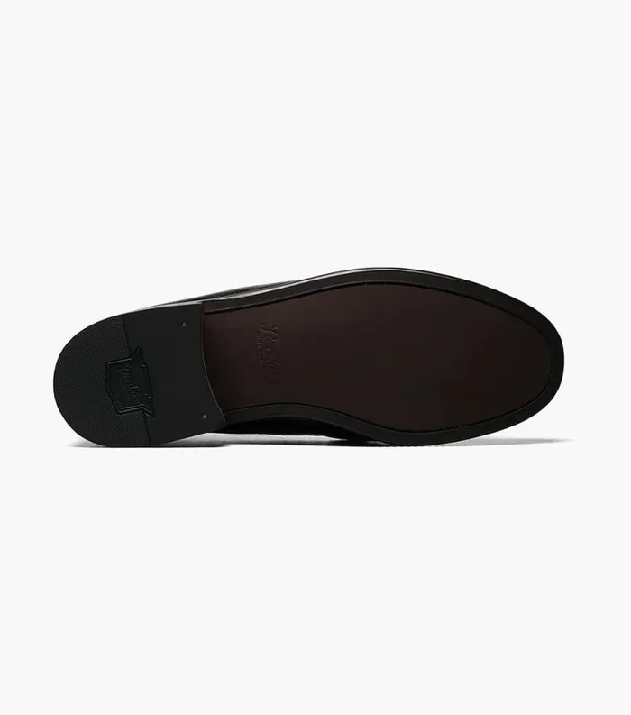 Men Pisa Moc Toe Tassel Loafer Black Florsheim Dress Shoes