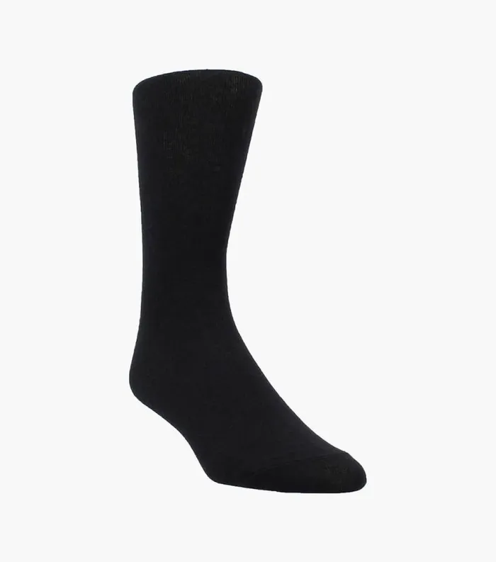 Men Plain Crew Dress Socks Black Florsheim Socks