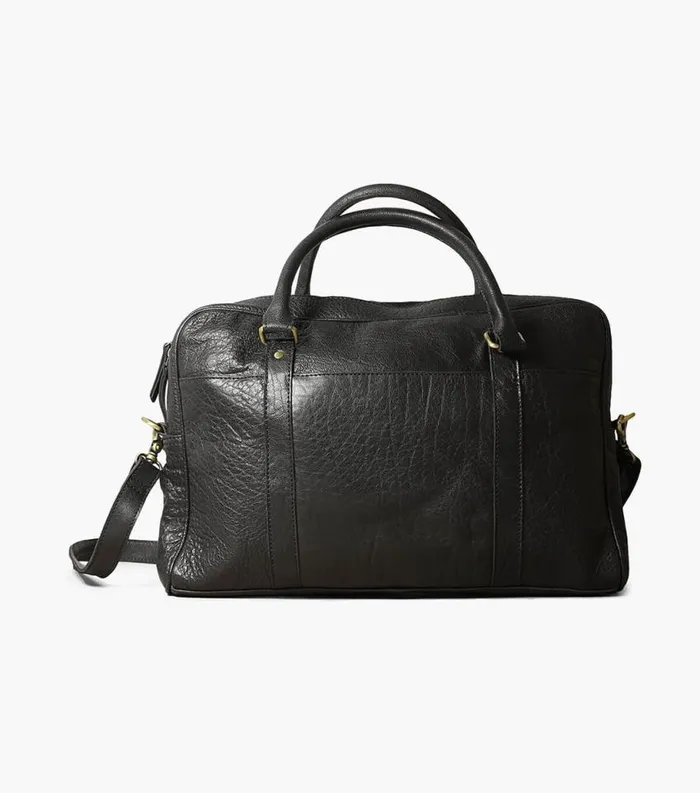 Men Porter Leather Laptop Bag Black Florsheim Bags