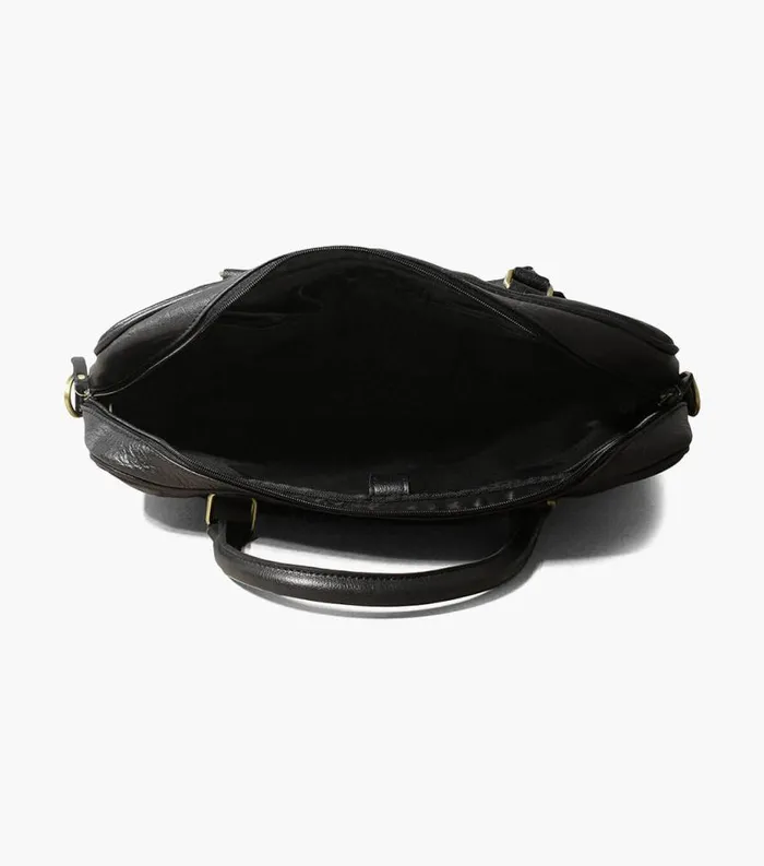 Men Porter Leather Laptop Bag Black Florsheim Bags