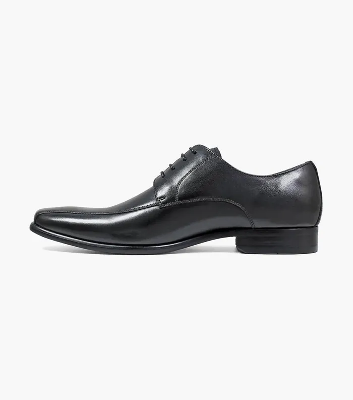 Men Postino Bike Toe Oxford Black Smooth Florsheim Dress Shoes