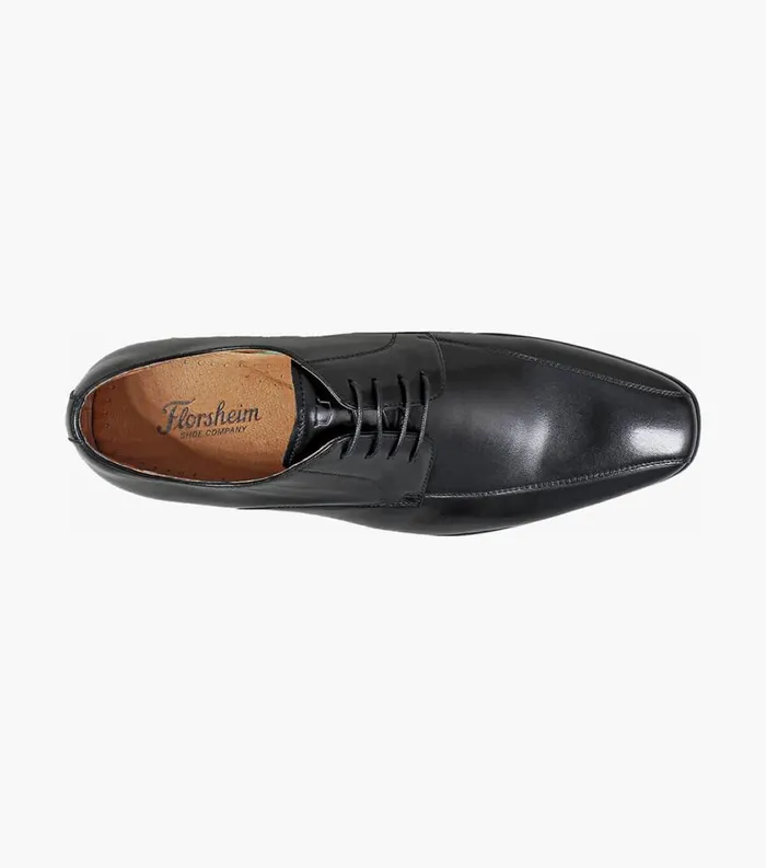 Men Postino Bike Toe Oxford Black Smooth Florsheim Dress Shoes