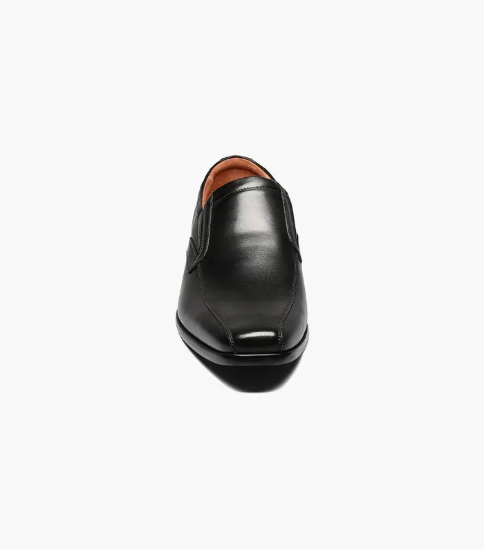 Men Postino Bike Toe Slip On Black Smooth Florsheim Dress Shoes