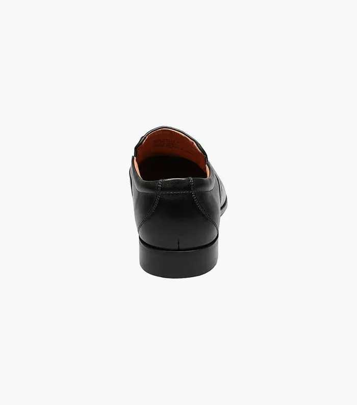 Men Postino Bike Toe Slip On Black Smooth Florsheim Dress Shoes