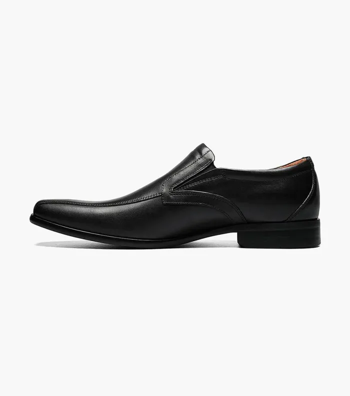 Men Postino Bike Toe Slip On Black Smooth Florsheim Dress Shoes