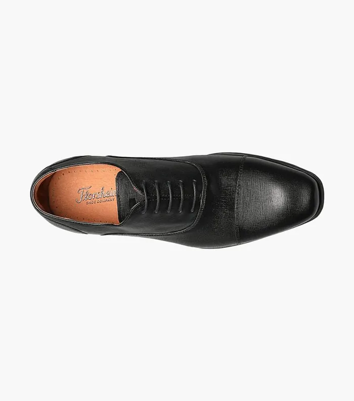 Men Postino Cap Toe Balmoral Oxford Black Florsheim Dress Shoes