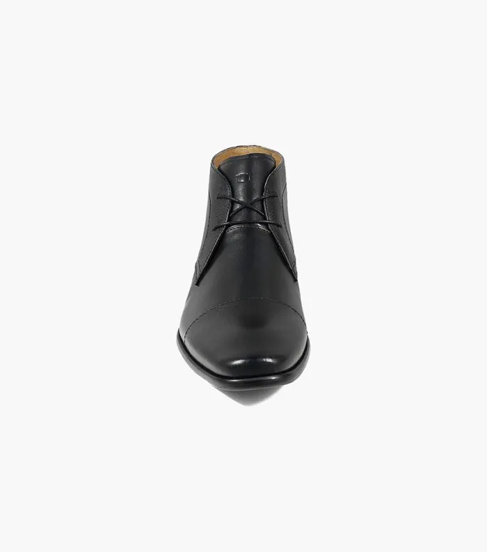 Men Postino Cap Toe Chukka Boot Black Florsheim Dress Shoes