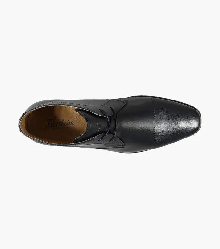 Men Postino Cap Toe Chukka Boot Black Florsheim Dress Shoes