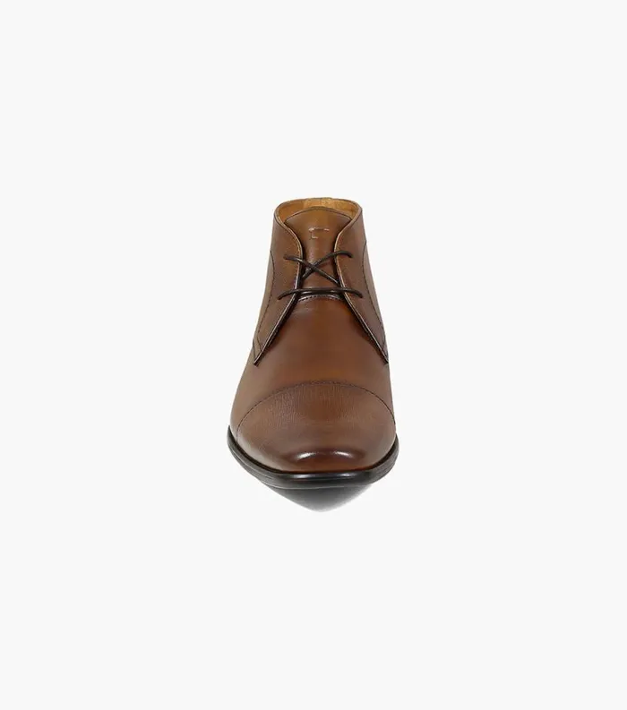Men Postino Cap Toe Chukka Boot Cognac Florsheim Dress Shoes