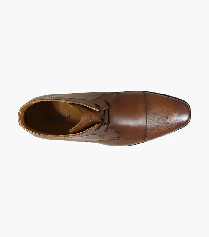 Men Postino Cap Toe Chukka Boot Cognac Florsheim Dress Shoes