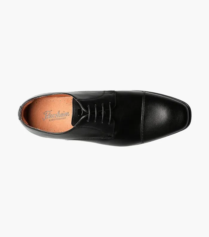 Men Postino Cap Toe Oxford Black Smooth Florsheim Dress Shoes
