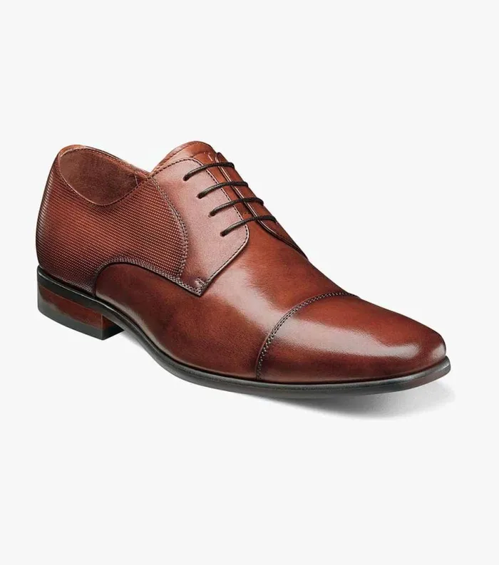 Men Postino Cap Toe Oxford Cognac Florsheim Dress Shoes