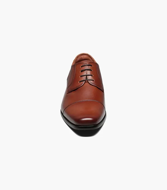 Men Postino Cap Toe Oxford Cognac Florsheim Dress Shoes