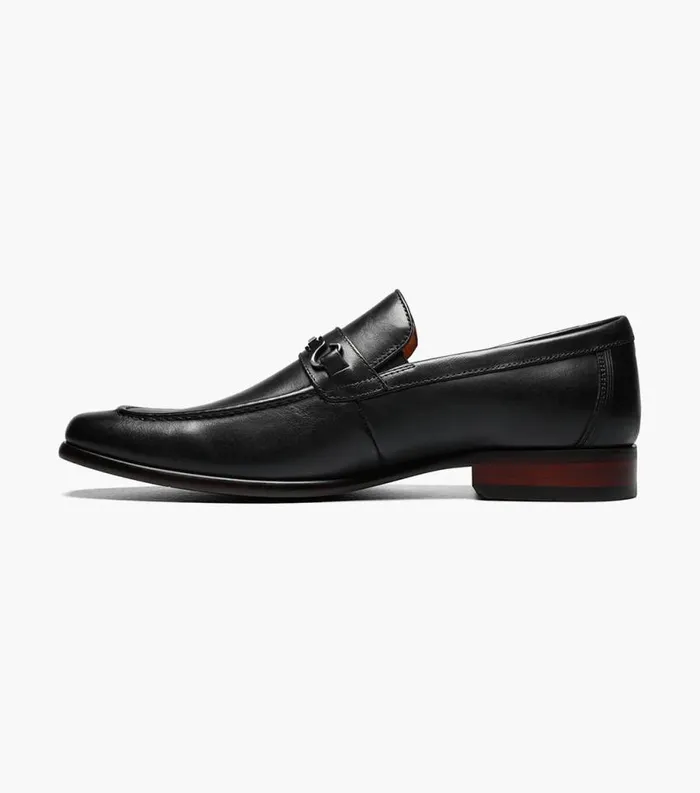 Men Postino Moc Toe Bit Slip On Black Florsheim Dress Shoes