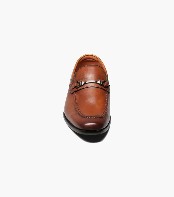 Men Postino Moc Toe Bit Slip On Cognac Florsheim Dress Shoes