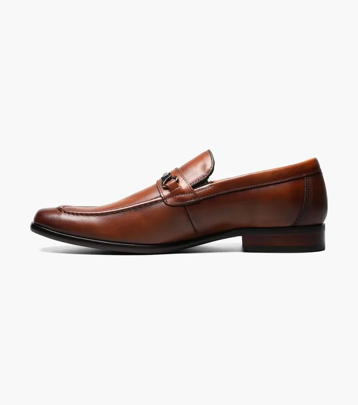 Men Postino Moc Toe Bit Slip On Cognac Florsheim Dress Shoes