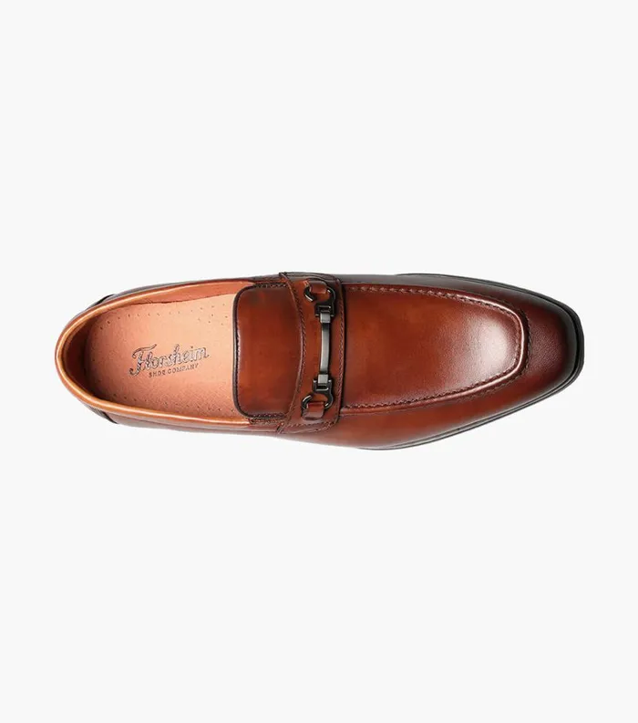 Men Postino Moc Toe Bit Slip On Cognac Florsheim Dress Shoes