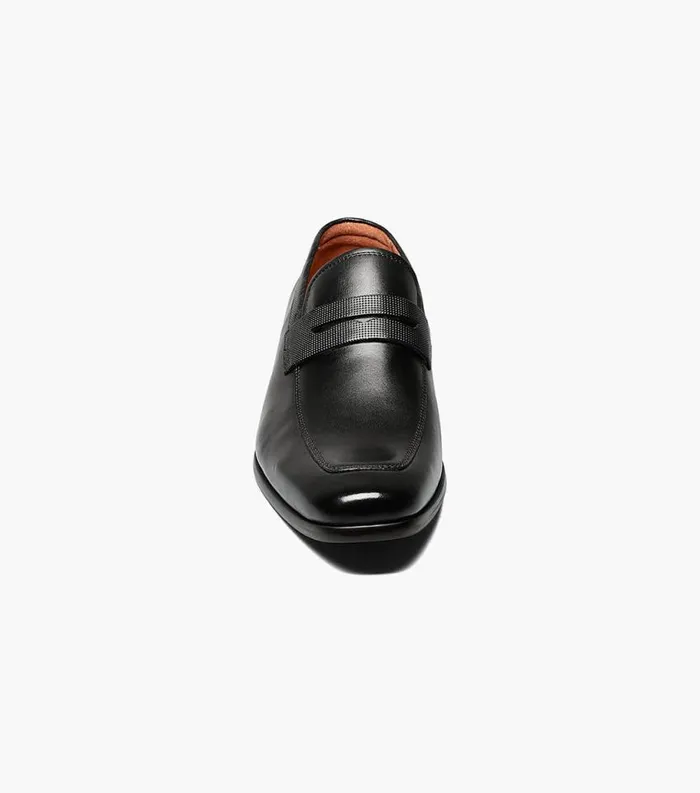 Men Postino Moc Toe Penny Loafer Black Florsheim Dress Shoes