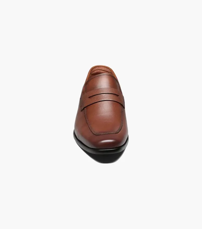 Men Postino Moc Toe Penny Loafer Cognac Florsheim Dress Shoes