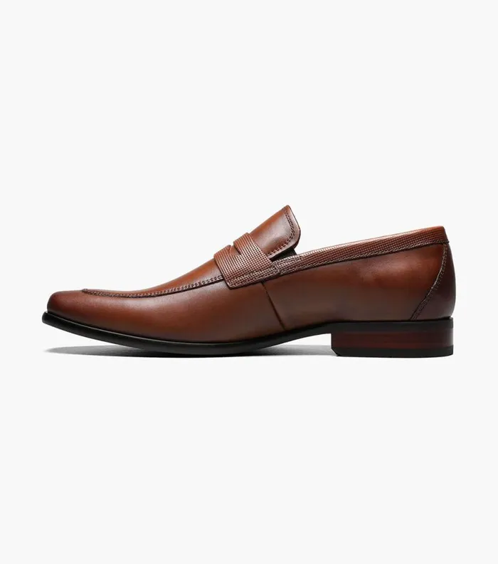 Men Postino Moc Toe Penny Loafer Cognac Florsheim Dress Shoes