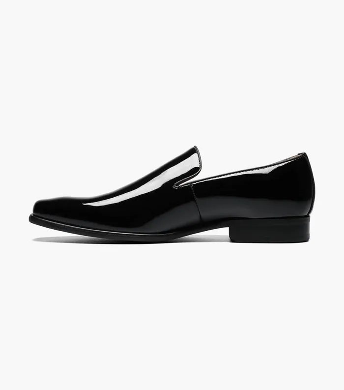 Men Postino Plain Toe Slip On Black Patent Florsheim Dress Shoes