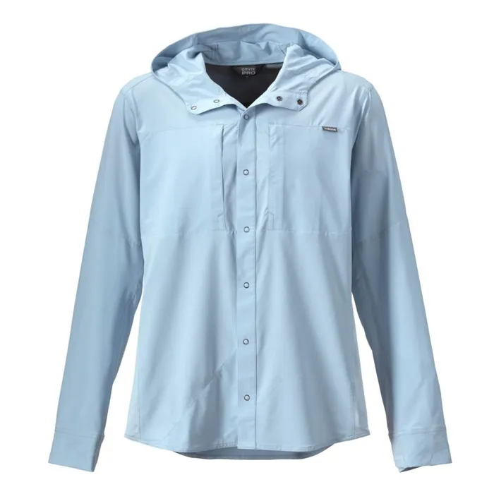 Men PRO Hybrid Hoodie Blue Fog Orvis Shirts