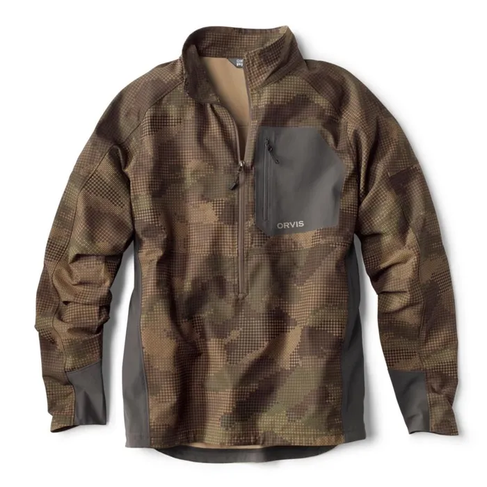 Men PRO LT Softshell Pullover Camouflage Orvis Jackets