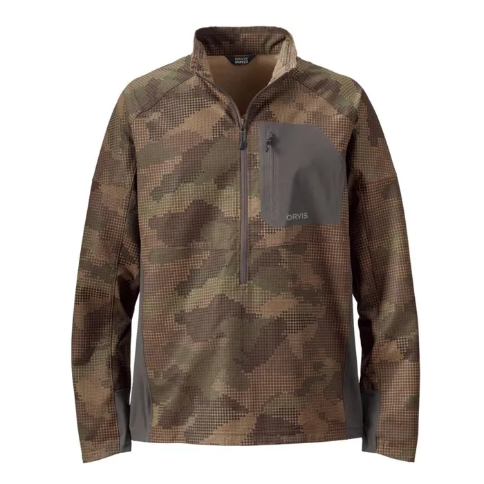 Men PRO LT Softshell Pullover Camouflage Orvis Jackets