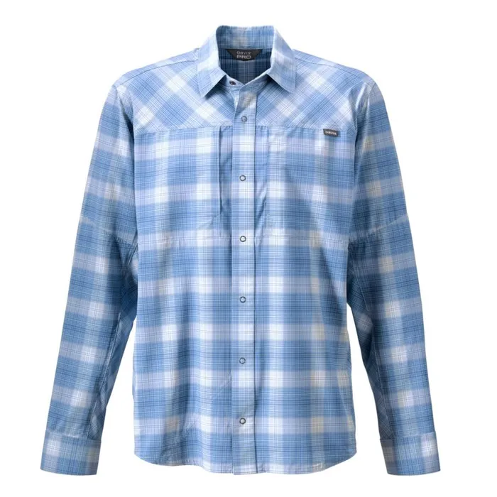 Men PRO Stretch LongSleeved Shirt Blue Fog Orvis Shirts