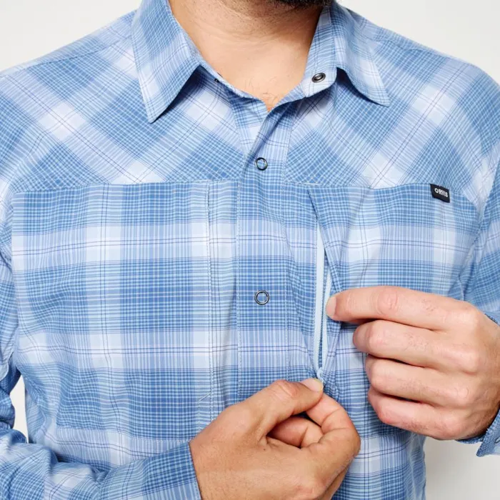 Men PRO Stretch LongSleeved Shirt Blue Fog Orvis Shirts