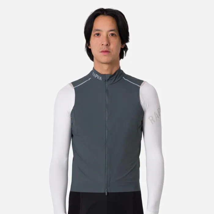 Men Pro Team Gilet II Arctic Ice Silver Reflectiveblacksilverlagoon Silver Reflectivenavysilveronyx Silver Reflective Rapha Jackets and Vests