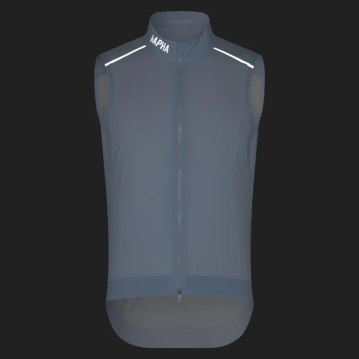 Men Pro Team Gilet II Arctic Ice Silver Reflectiveblacksilverlagoon Silver Reflectivenavysilveronyx Silver Reflective Rapha Jackets and Vests