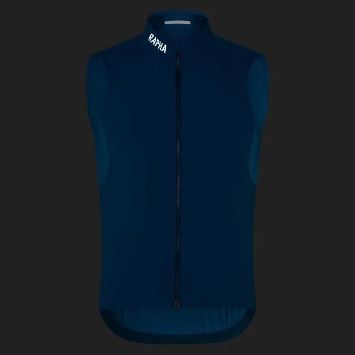 Men Pro Team Insulated Gilet Urban Chic White Alyssumjewelled Bluewhiteblackwhitelime Greenwhite Rapha Jackets and Vests
