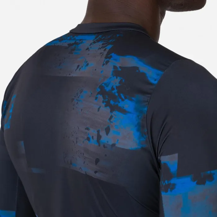 Men Pro Team Long Sleeve Lightweight Jersey 8211 Print Pack Anthracite Mykonos Blue Rapha Archive