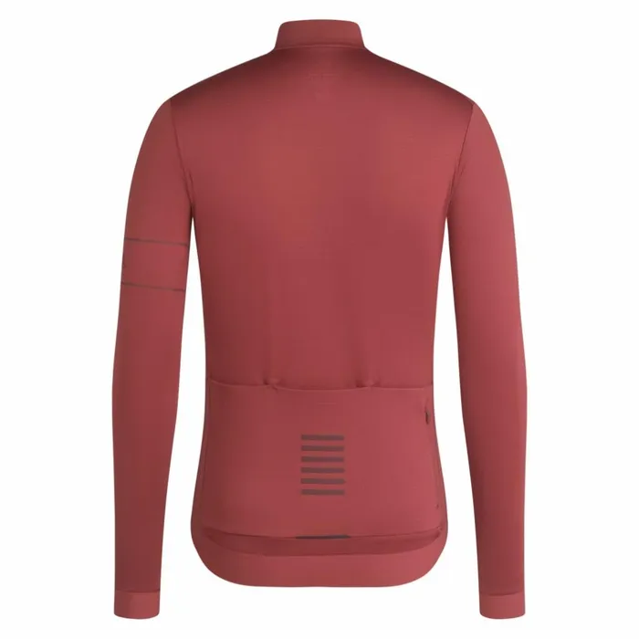 Men Pro Team Long Sleeve Thermal Jersey Rusty Red Deep Redgrey Bluepeachdark Navywhiteeclipse Aleutaindark Greenpale Greenlime Greengreen Rapha Archive