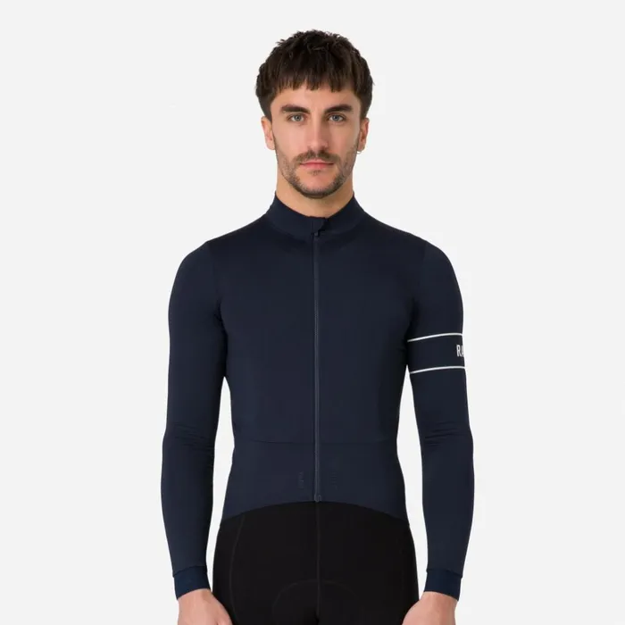 Men Pro Team Long Sleeve Thermal Jersey Rusty Red Deep Redgrey Bluepeachdark Navywhiteeclipse Aleutaindark Greenpale Greenlime Greengreen Rapha Archive