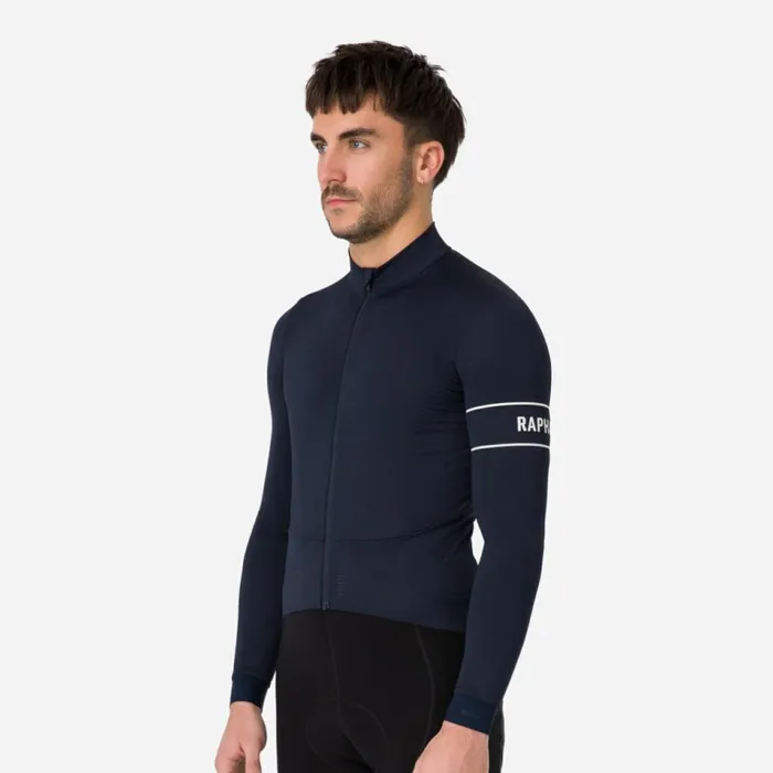 Men Pro Team Long Sleeve Thermal Jersey Rusty Red Deep Redgrey Bluepeachdark Navywhiteeclipse Aleutaindark Greenpale Greenlime Greengreen Rapha Archive