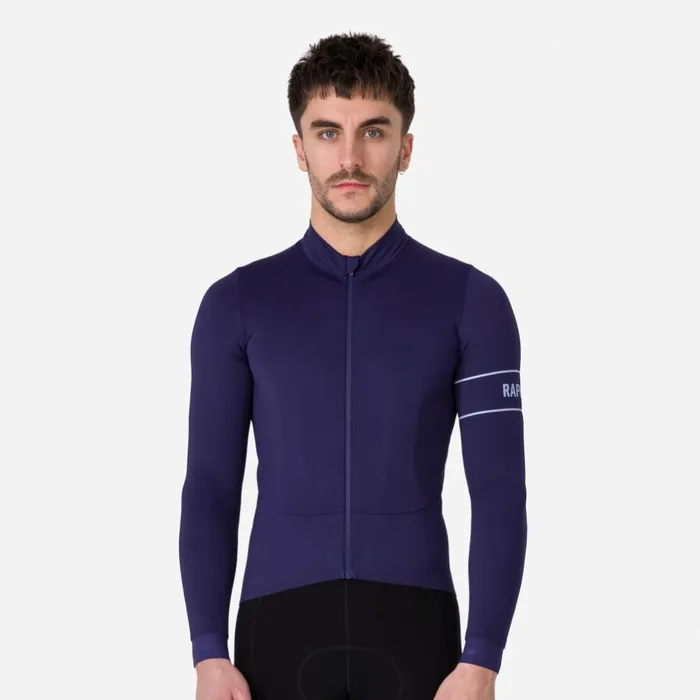 Men Pro Team Long Sleeve Thermal Jersey Rusty Red Deep Redgrey Bluepeachdark Navywhiteeclipse Aleutaindark Greenpale Greenlime Greengreen Rapha Archive